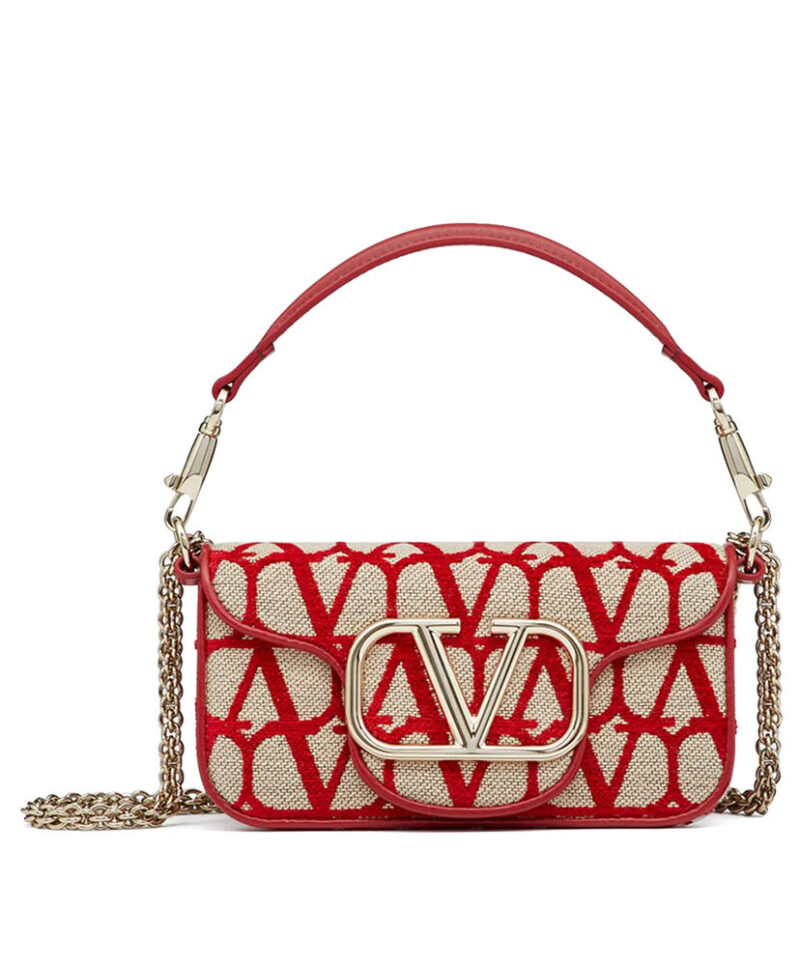 Valentino Small Loco Toile Iconographe Shoulder Bag